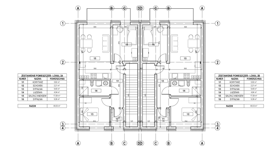rzuty głuchów mieszkania piętro